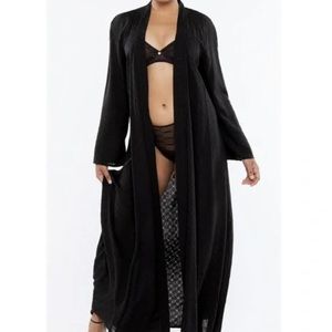 Savage X Fenty | Woven Long Black Robe XS/S